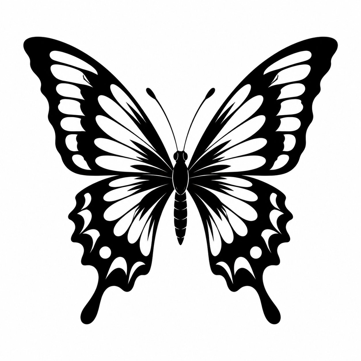 Minimal butterfly tattoo design