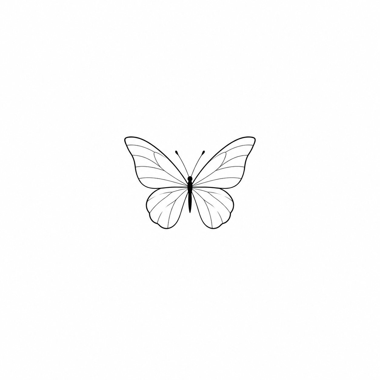 Small butterfly tattoo artwork