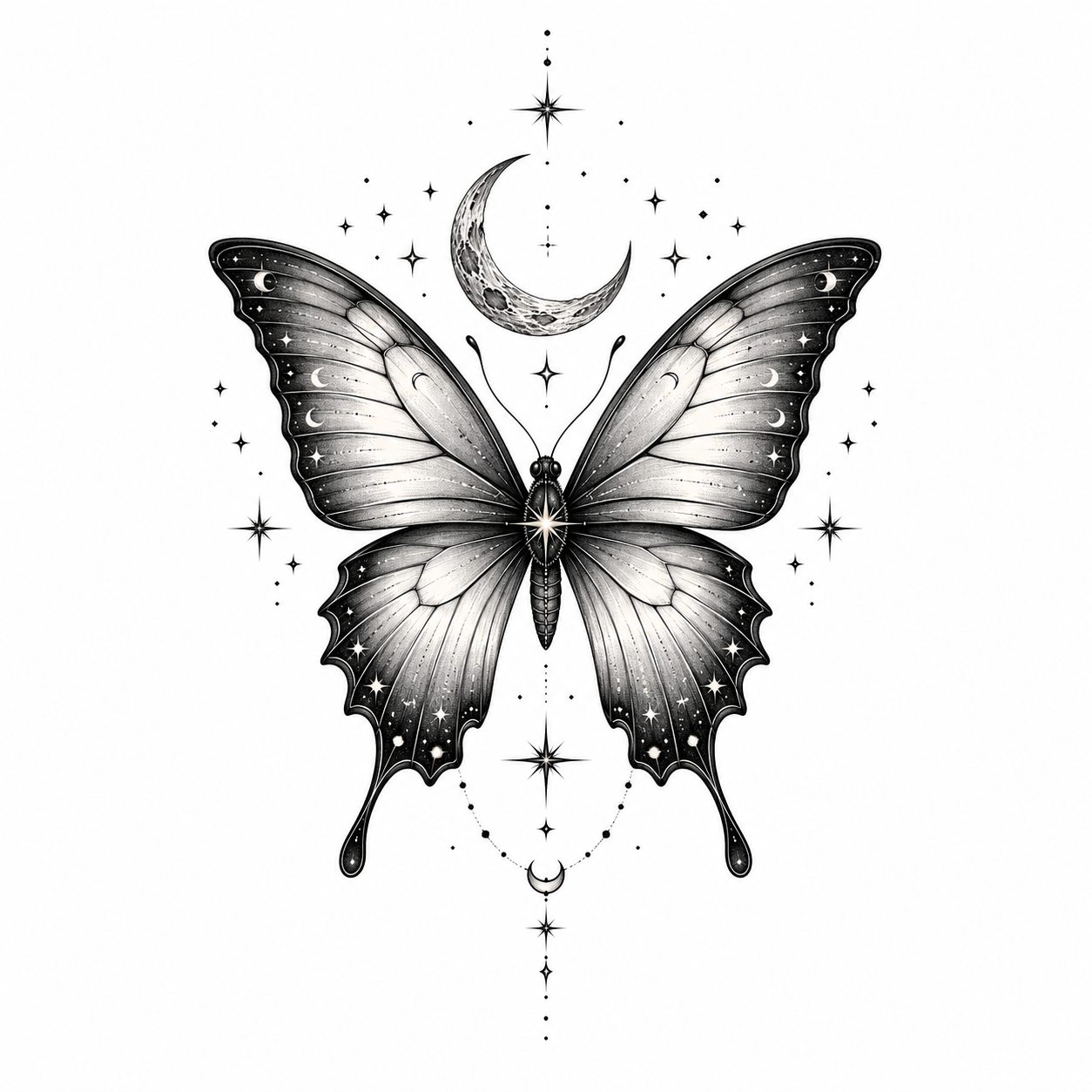 Feminine butterfly tattoo for arm