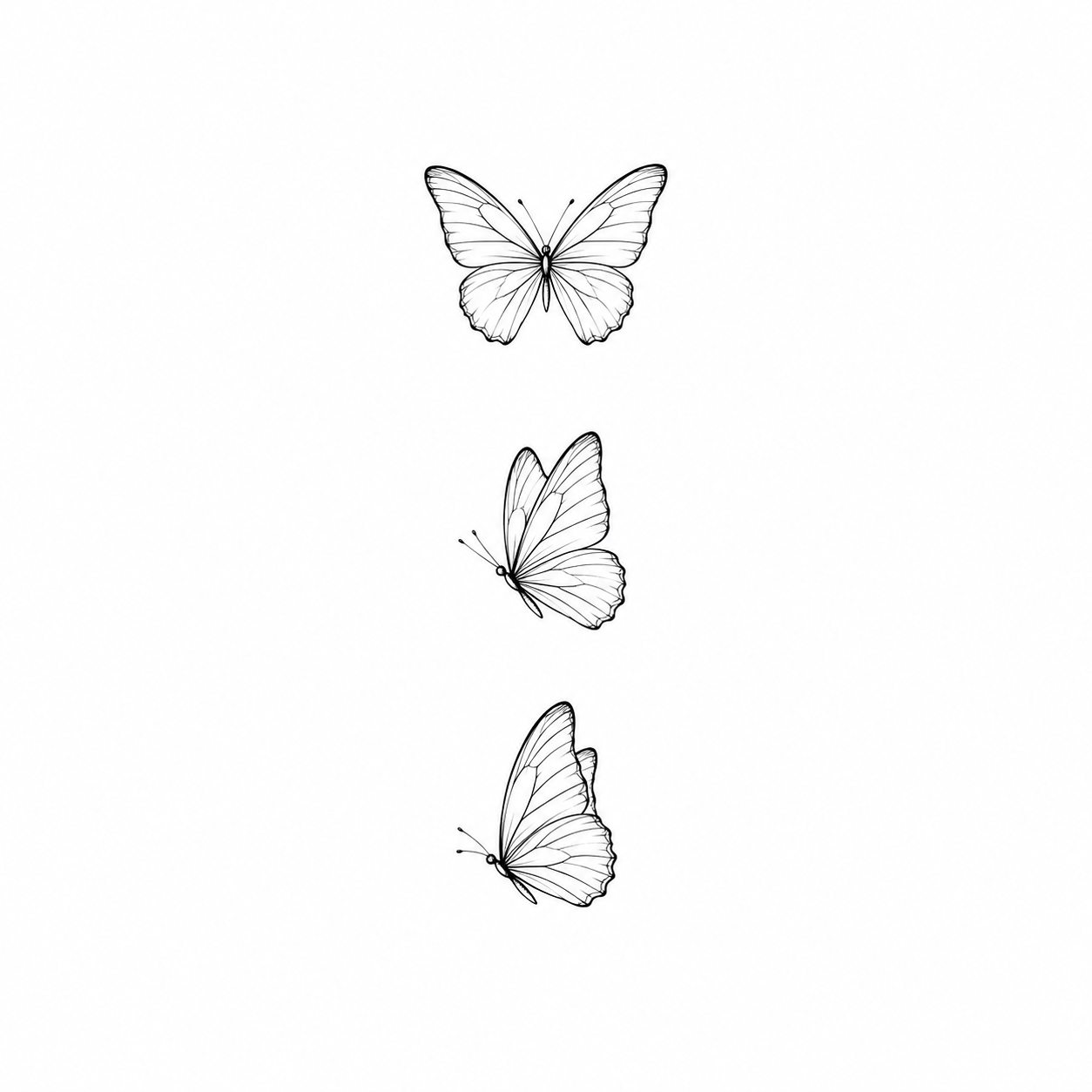 Tiny butterfly tattoo to test on skin