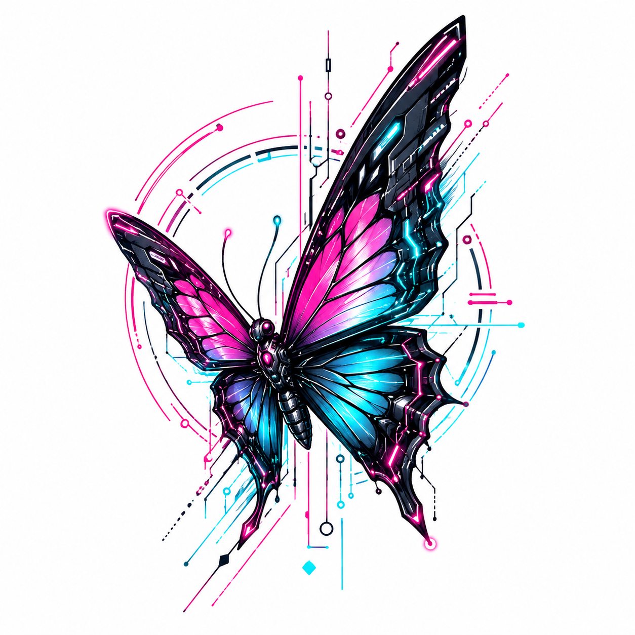 Butterfly tattoo idea for shoulder placement