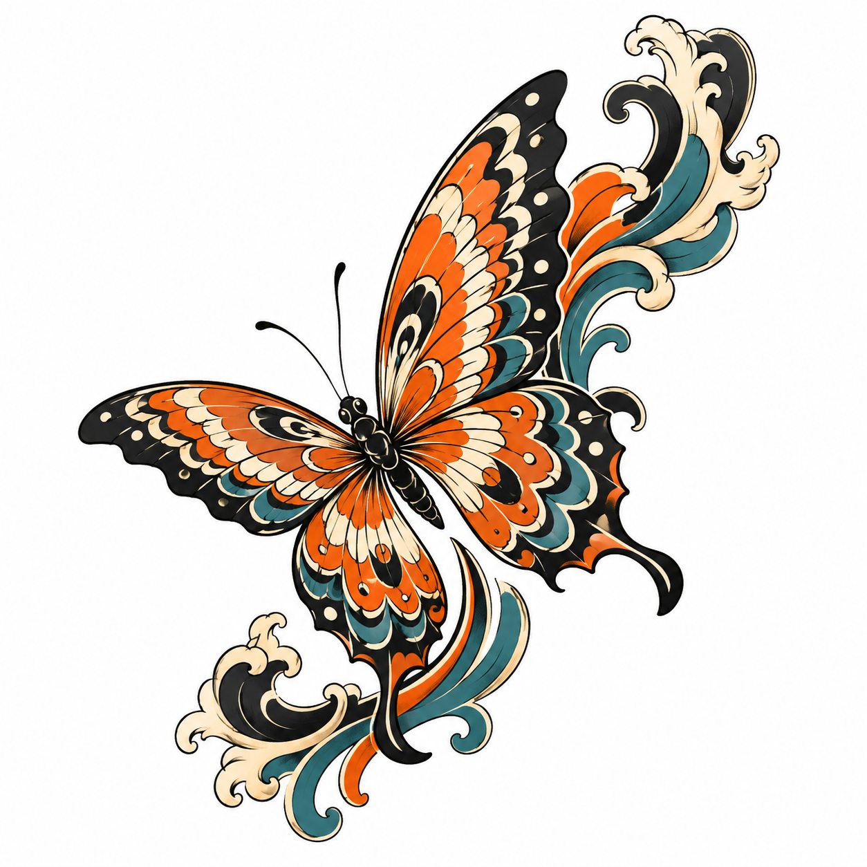 Butterfly tattoo idea to preview before getting inked